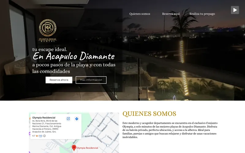 Olimpia Break Rental, departamento vacacional en Acapulco Diamante